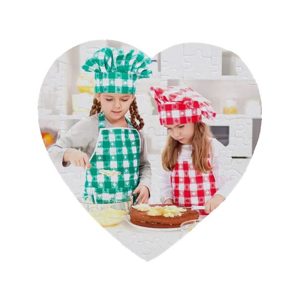 

valentine's day gift 100pcs/lot heart shape sublimation blank puzzle for promotion, Black