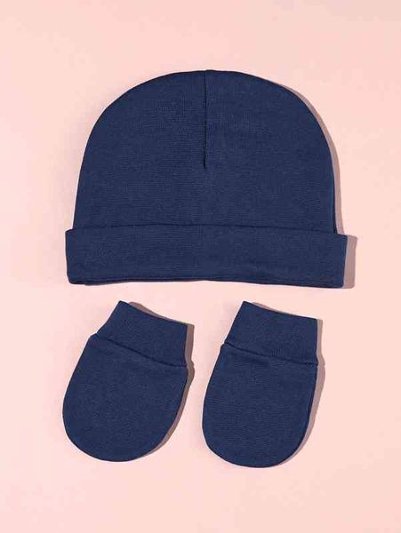 

baby solid hat & gloves she, Yellow