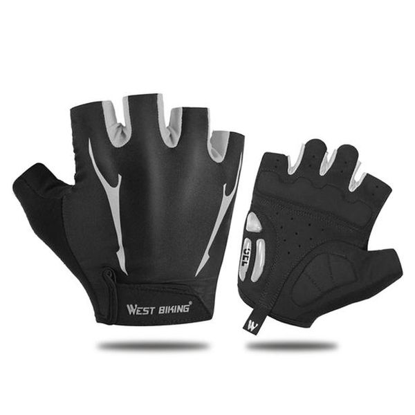 

west biking cycling gloves half finger gel bike gloves full finger men women outdoor sports non slip shockproof bicycle gloves wmtqgh, Black