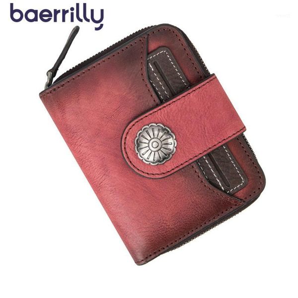 

wallets genuine leather women clutch bag fashion short wallet purse small purses coin girl cartera mujer1, Red;black