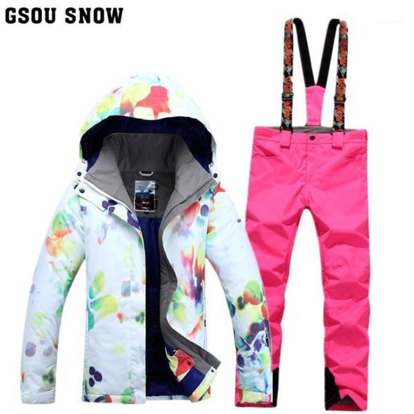 

skiing jackets gsou snow double deck snowboard suit women's outdoor windproof waterproof thermal hiking clothes1