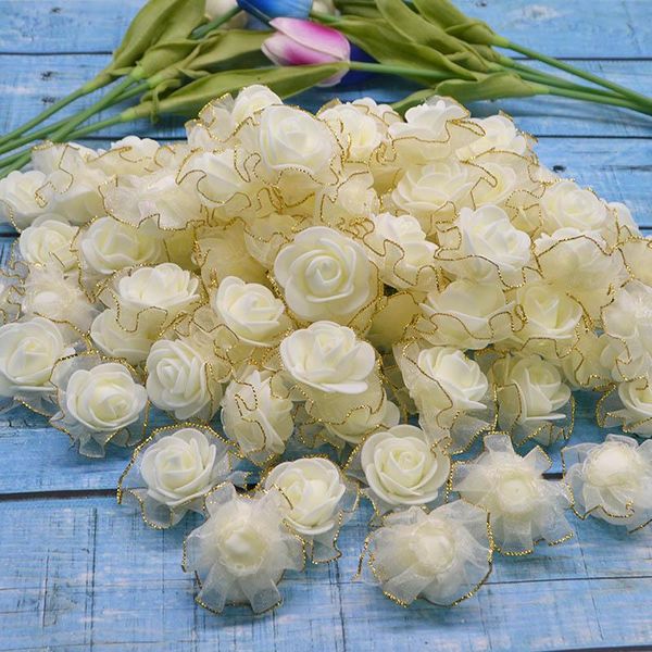 

4.5см 20 шт. глиттер bringe foam flowers diy handmade цветочная головка искусственная пена роза свадебные украшения скрапбукинга ремесла wmt