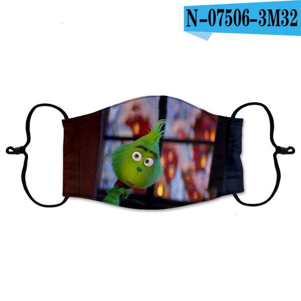 

gasket mask green anti-fog printed 3 dustproof pm2.5 9lik monster non-disposable hair rxbkr 9 r7c2b