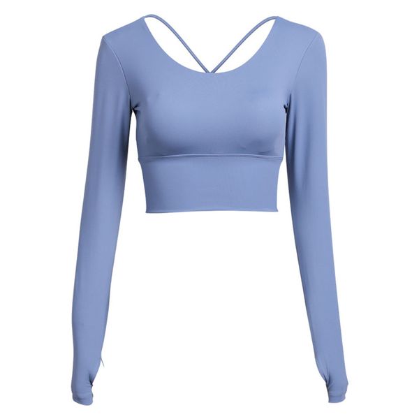 

women's yoga gym exercise running exercise back sweat t-shirt fitness hollow out long sleeve fitness clothing, Black;white