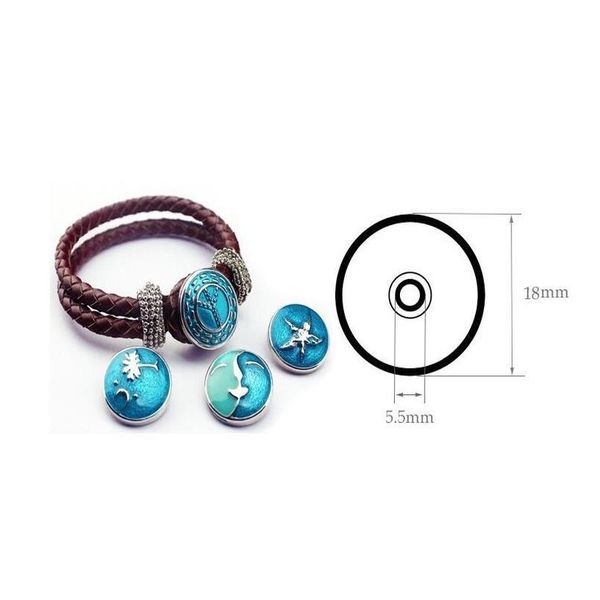 

bohemian18mm metal snap button pu leather flower bracelet carter love bangle wrist watches for women one d bbyral, Golden;silver