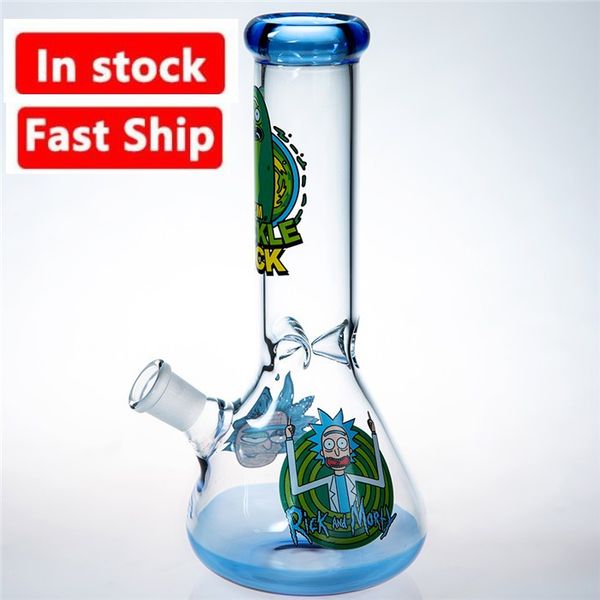 

2021 New 8" glass bong beaker Bongs Glass Water Pipes Pyrex Water Bongs Lips 14mm Joint Beaker Bong Water Pipes Oil Rigs FY2334