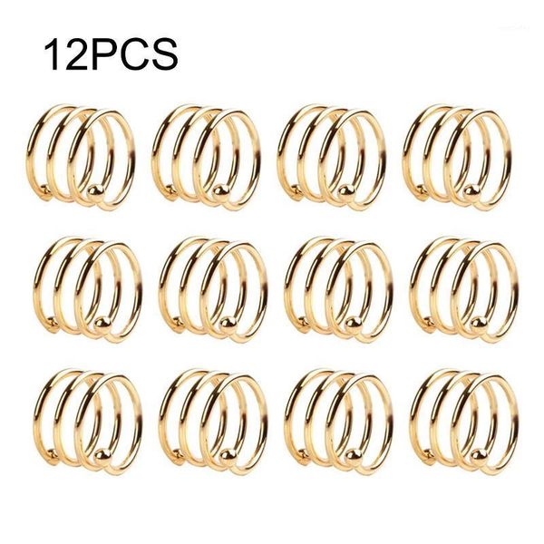 

12pcs l metal spiral shape banquet dining room home non slip gift table decor napkin rings wedding party accessories1