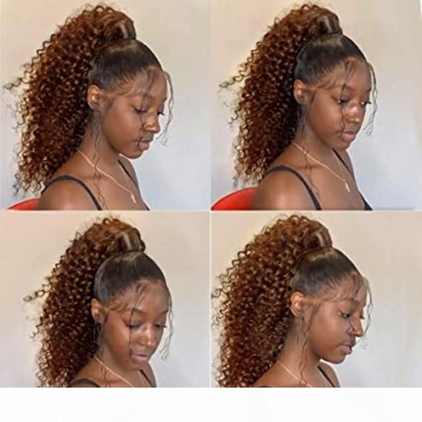 

14 inch auburn short curly wave ponytail extension drawstring hair bun extension clip in wraps pony tail hairpiece for women, Black