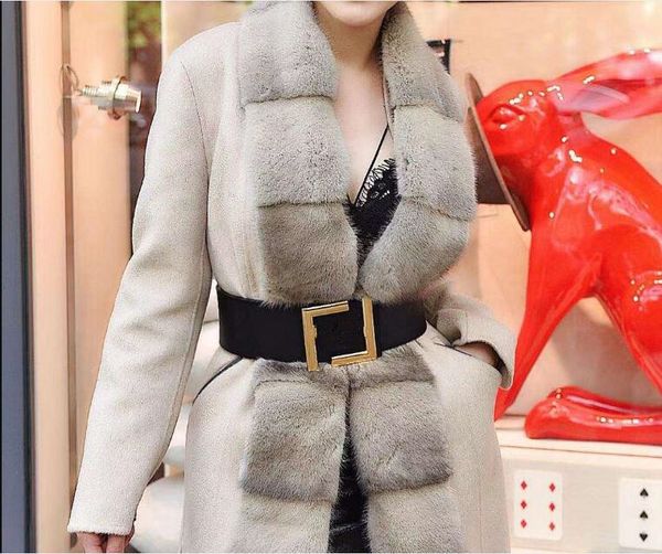 

2020 designer belts 5 style lady fashion belt women 7.0cm big buckle leather belt gold buckle fashion designer genuine belts no box, Black;brown
