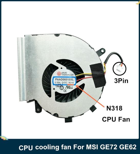 

lapcooling pads lsc original cpu cooler fan for msi ge72 ge62 pe60 pe70 gl62 gl72 replace pc n318