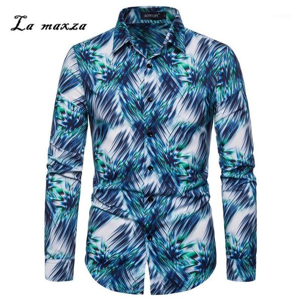 

men's casual shirts fashion long sleeves print causal mens shirt cotton clothes 2021 button up plus size shirt1, White;black