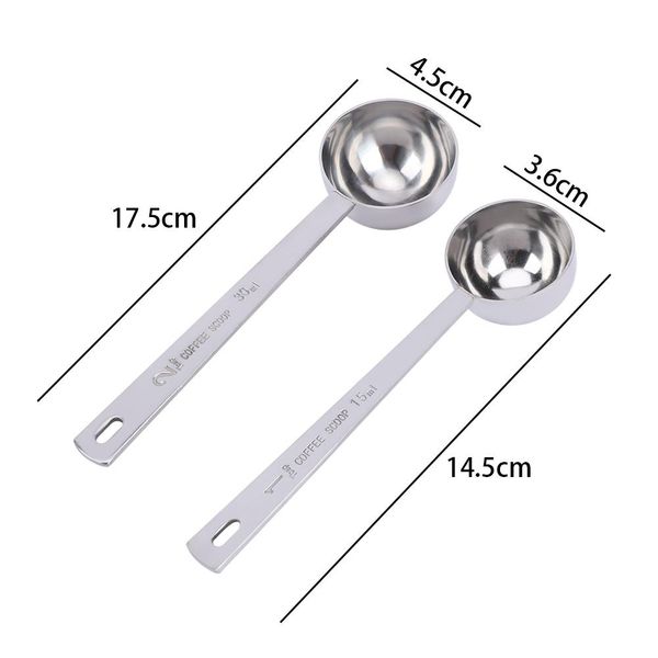 

15ml 30ml multifunctionx coffee scoop measuring scoop spoon cup ground stainless steel coffee tablespoon measuring spoon h sqcrvf