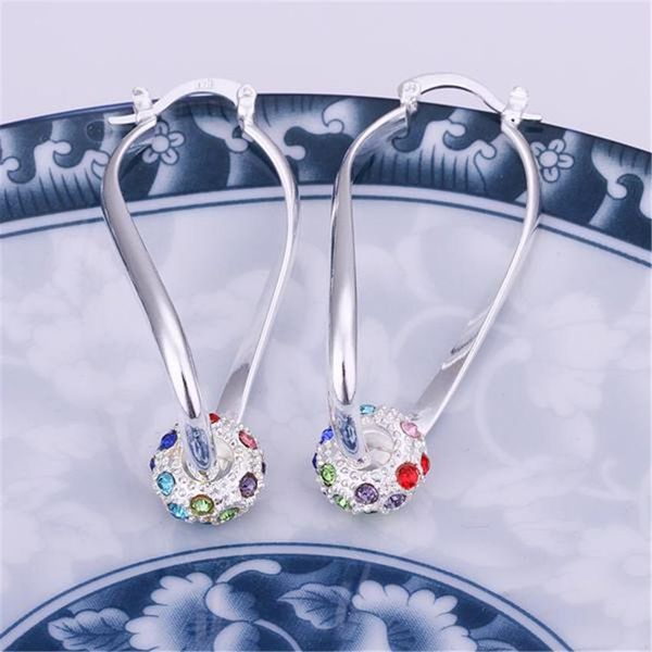 

charm color crystal silver color earrings women lady beat wild luxury fashion burst models silver jewelry h sqcltv, Golden