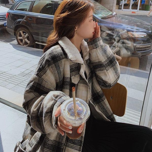 

fashion women's down jacket 2020 couple men and women with retro stand-up collar workwear cotton jacket, Black