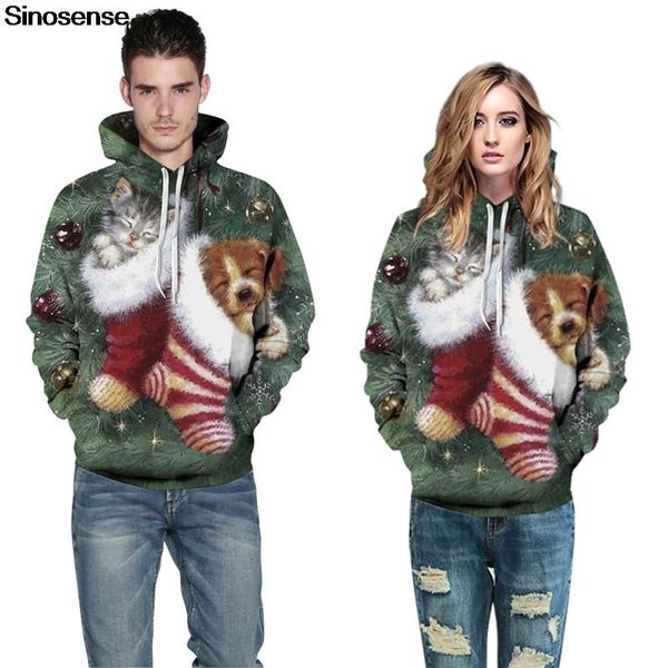 

ugly christmas sweater 3d funny printed pullover holiday party xmas hoodies sweatshirts plus size christmas clothing 3xl, White;black