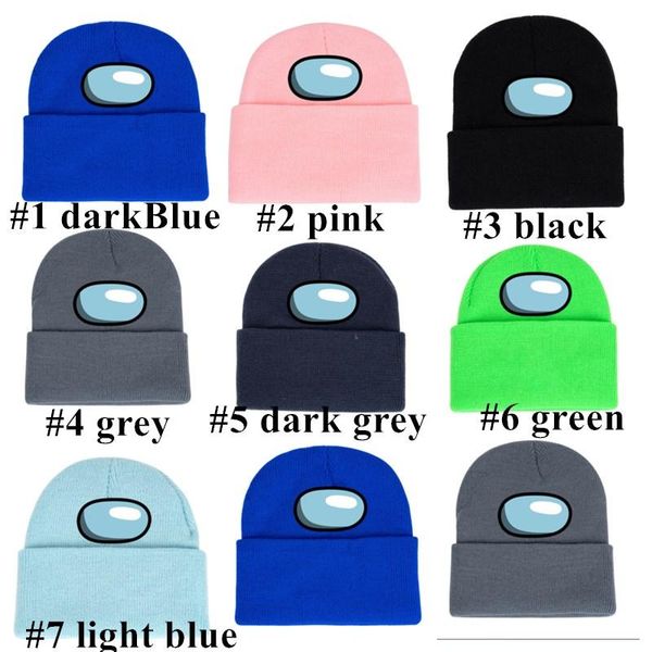 

among us beanie hat women men knitted hat cartoon designers winter hats warm knitted crochet tuque skull cap cycling ski headwear dhd3786, Blue;gray