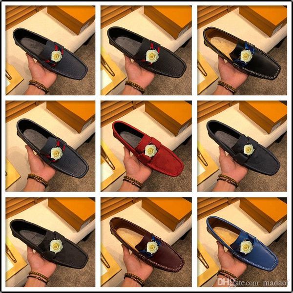 

autumn men's casual shoe soft comfortable men shoe italian style luxury men's loafers spring men's flat shoe zapatos hombre s, Black