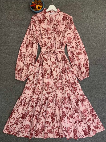 

australian brand v-neck lantern sleeve floral slim dress, Black;gray
