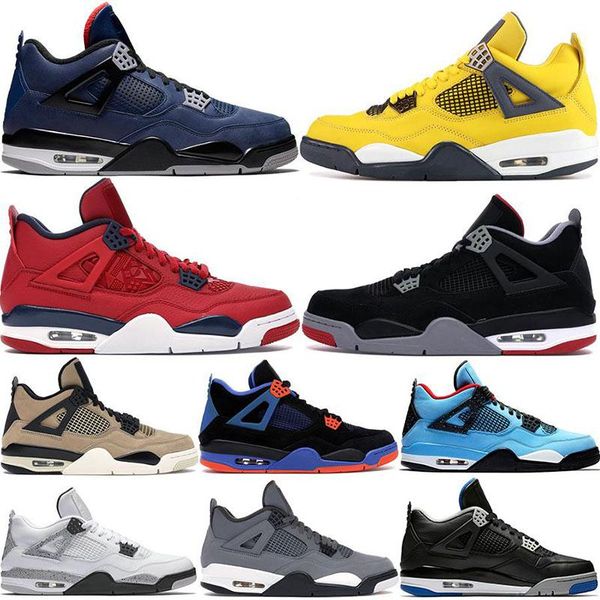 

black cat tour yellow 4 4s basketball shoes men women sneakers university blue cactus jack shimmer sp pine green fire red metallic purple us