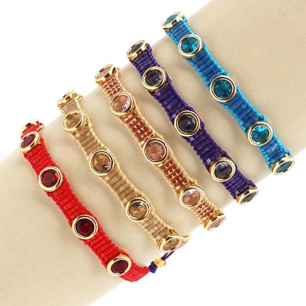 

charm bracelets miyuki bracelet women jewelry 2021 mexican fashion luxury rhinestone pulseras femme jewelery gift wholesale, Golden;silver