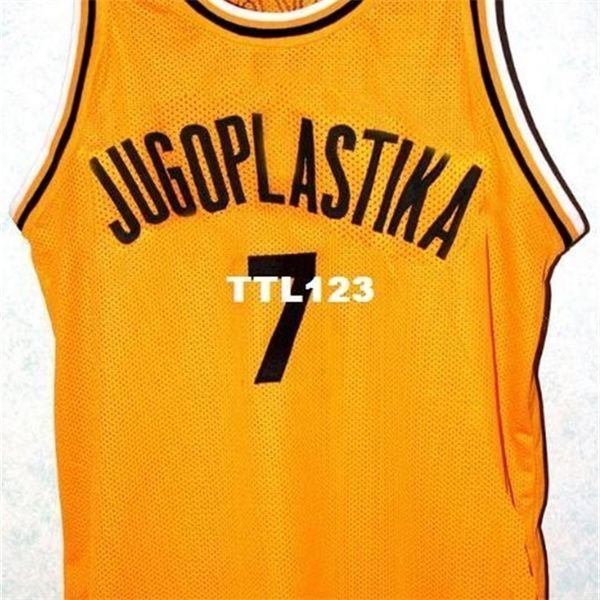 

vintage 121 #7 toni kukoc jugoplastika college jersey color size s-4xl or custom any name or number jersey, Black