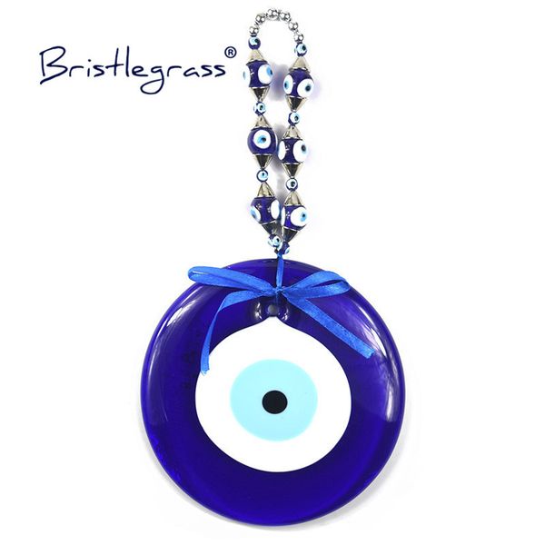 

bristlegrass turkish blue evil eye 160mm huge glass amulets lucky charm wall hanging pendants pendulum blessing protection decor q1209, Bronze;silver