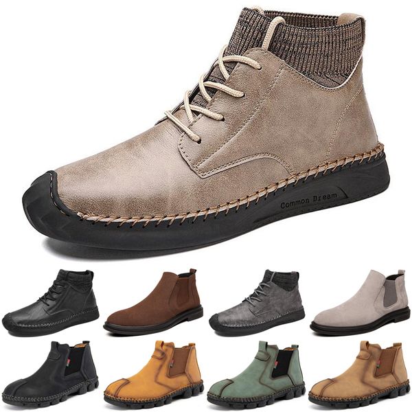 

mens boots luxury fashion booties grey winter ankle platform men trainers sneakers boot size 40-44 color11, Black