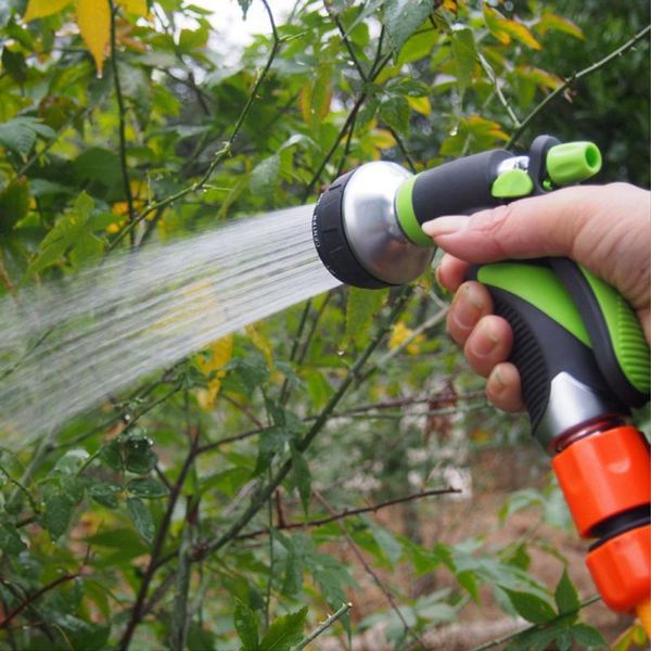 

garden hoses 1pcs gardening spray gun metal multifunctional water nozzle for watering flower car wash tool