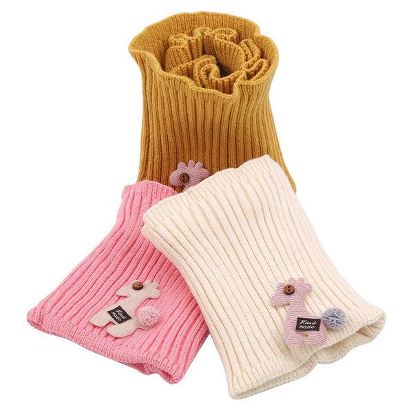 

2020 spring baby girls scarf children girls boys kintted o ring scarves chidren outing protect kint solid color kids collar, Blue;gray