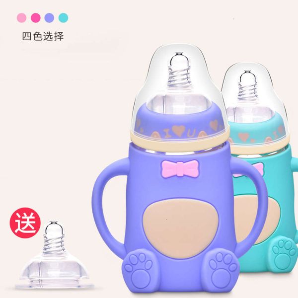 

bottle with caliber wide glass baby handle