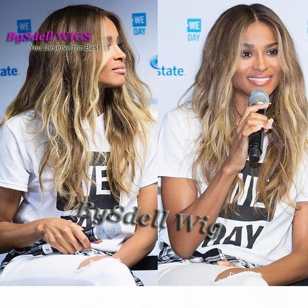 

luxury kanekalon fiber wig premium natural looking hand woven scalp wig celebrity ciara hairstyle solid highlight color wigs for white women, Black