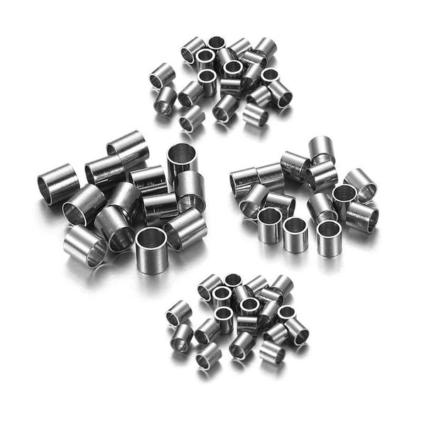 

150pcs/lot 1.5 2.0 2.5mm ser spacer crimp tube for diy beads wire connectors jewelry making findings accessories wmtmwg, Silver