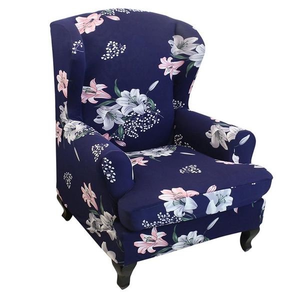 

protective 3d printed l arm back furniture elastic decorative removable anti slip home high stretch wing chair cover