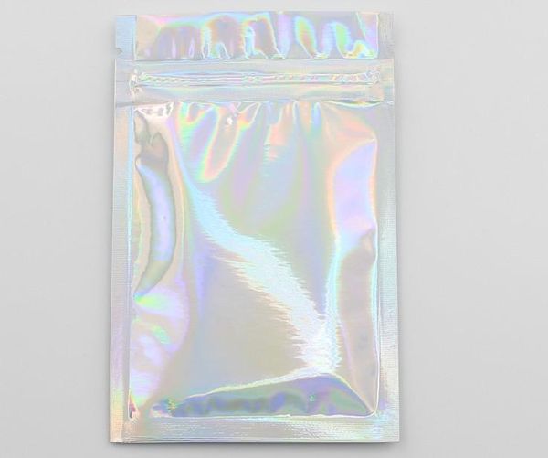 

wholesale price pet holographic storge flat bags laser mylar foil pouch reusable cosmetic pack wmtdty xhhair