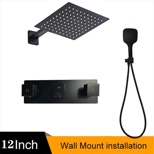 

brass wall mounted spout shower mixer set with handshower hose bathtub filler h c bath shower dual handle diverter valve wmtvjs