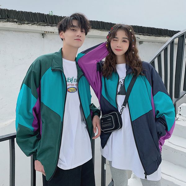 

rack jacket men's fashion hit color casual baseball uniform jackets mens streetwear wild loose hip hop bomber jacket men s-2xl 201007, Black;brown