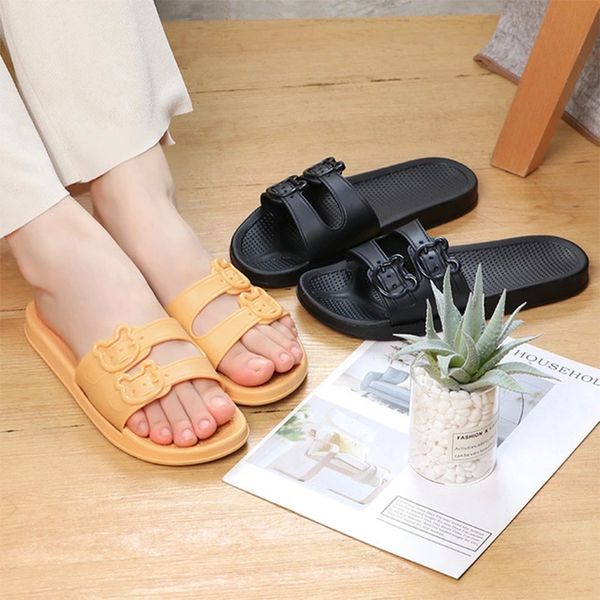 

women house slippers home indoor shoes soft soled bathroom slippers non-slip ladies sandals summer 2021 female girls flat shoes #dh2u, Black
