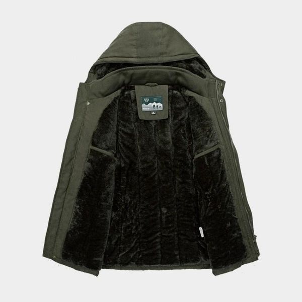 

men's jackets winter men tactical jacket plus size 5xl overcoat safari fur lining warm outwear coat man windproof casual hoody jacket1, Black;brown