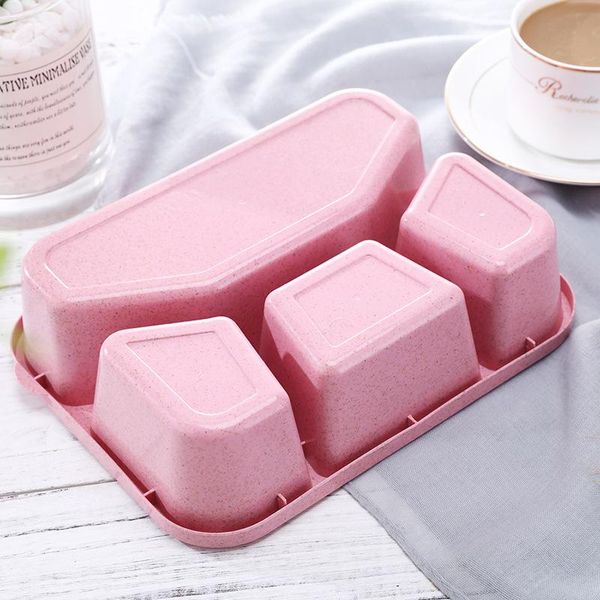 

пшеничная стебель обед коробка еда контейнер микроволновая печь bento коробка портативные 4 сетки пикник ланч коробка кухонные посуды jellzy