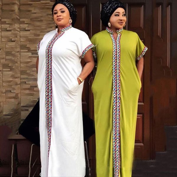 

md white abaya dubai turkey muslim hijab dress plus size loose boubou embroidery kaftan moroccan elegant gown arab long dresses, Red