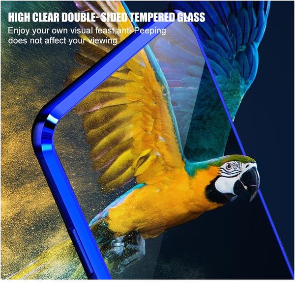 

metal magnetic privacy case for iphone 11 7 8 xr samsung note10+ s20 s10 magnetic case for huawei p40 p30 bbyzni