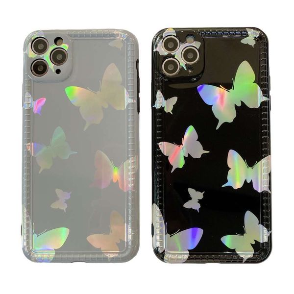 

bgrfchao brand bronzing butterfly imd is suitable for 12promax mobile phone case and vip 11 fine hole protective coverswza