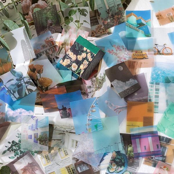 

366 pcs of van gogh color multi style plant news kraft paper card diary diy scrapbook butter material paper retro lomo wmtwge comb2010