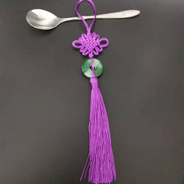 

5pcs green jade piece chinese knot tassels silk fringe diy home textile garment jewelry flower crafts tassel trim party gift h bbyvkf