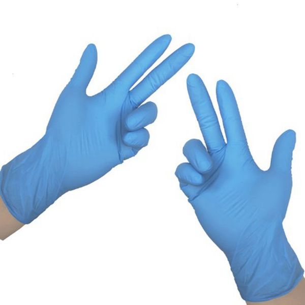 

specification nitrile 100pcs/pack latex anti-skid anti-acid gloves gloves b grade rubber glove home cleaning blue nitrile work gloves