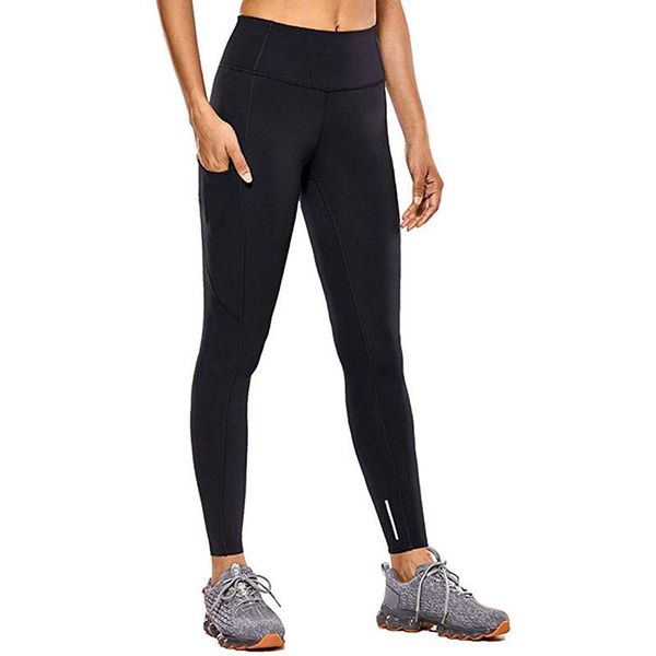 

women's leggings push up women training pants with pocket gym high waist sportwear workout exercise run fitness mujer yo-ga legging, Black