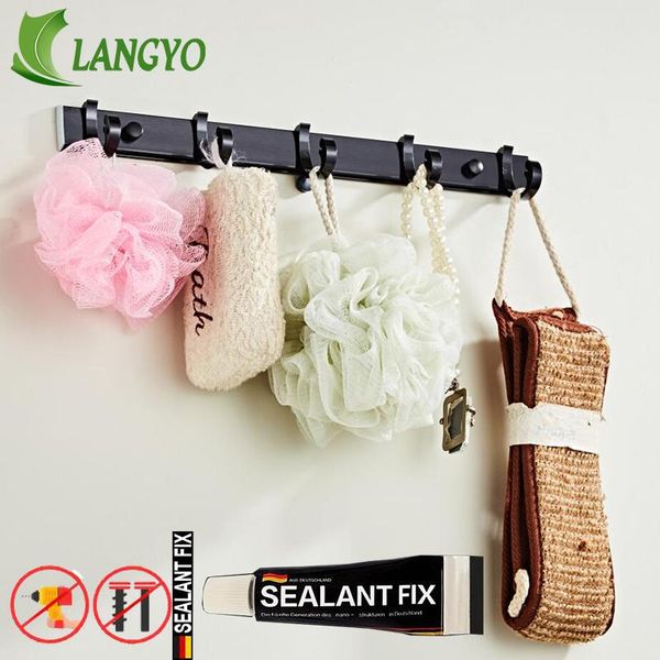 

робильные крюки роскошные ванная стена черный сельская европа робу крючки 5 ряд крючком пальто вешалка дверные крючки для ванной аксессуары