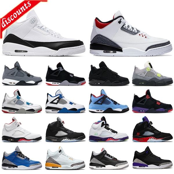 

2020 mens basketball shoes jumpman 4s black cat metallic purple bred 4 alternate bel 5s fire red unc varsity royal men sports sneakers