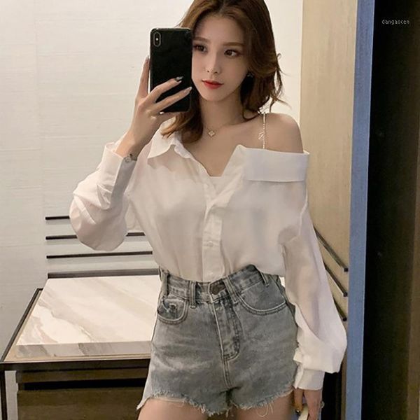 

off the shoulder blouses women shirts fashion long-sleeved autumn blouses1, White