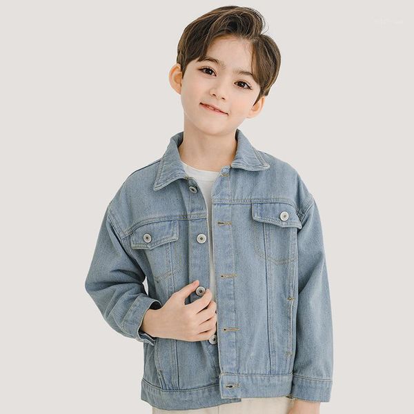 

2021 spring denim jackets for boys single breasted sport coats kids daily streetwear children school uniform clothing1, Blue;gray